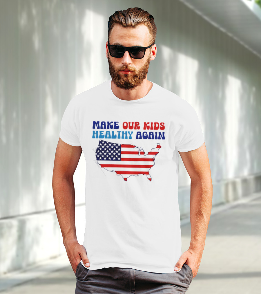 Make Our Kids Healthy Again United States Map T-Shirt