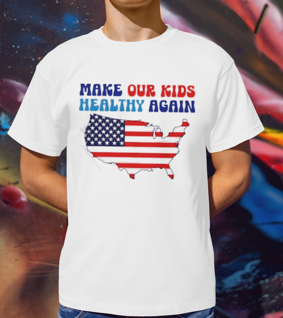 Make Our Kids Healthy Again United States Map T-Shirt