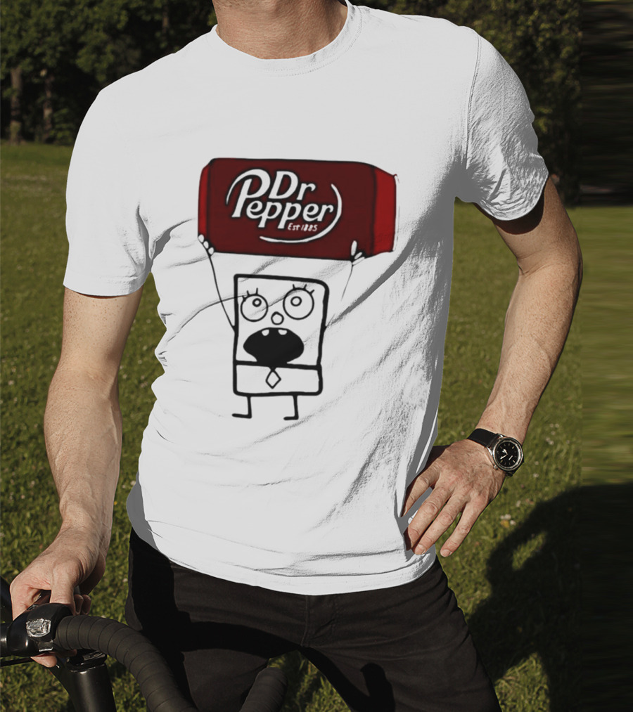 Dr Pepper Est 1885 Character Holding Red Can T-Shirt