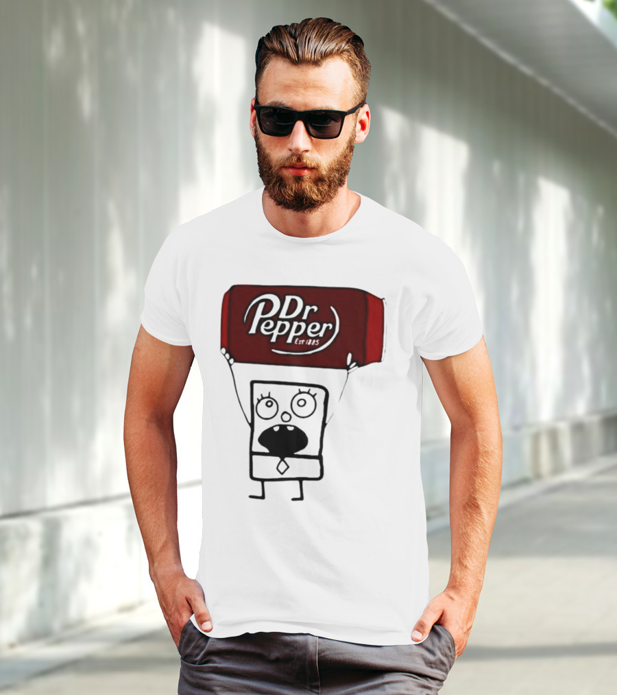 Dr Pepper Est 1885 Character Holding Red Can T-Shirt