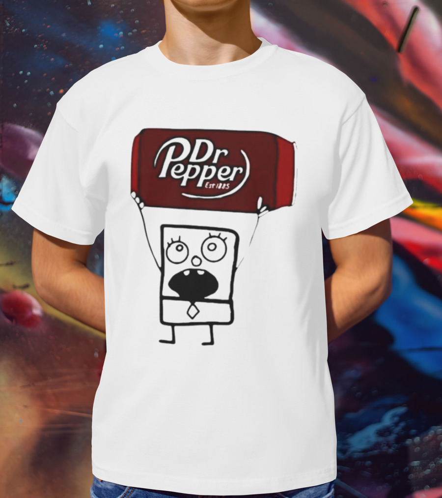 Dr Pepper Est 1885 Character Holding Red Can T-Shirt