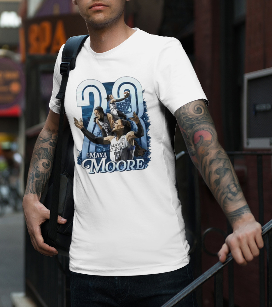 Maya Moore 23 Mayo Clinic Retro Basketball Legend T-Shirt