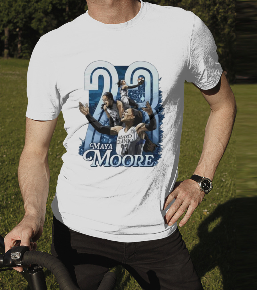 Maya Moore 23 Mayo Clinic Retro Basketball Legend T-Shirt