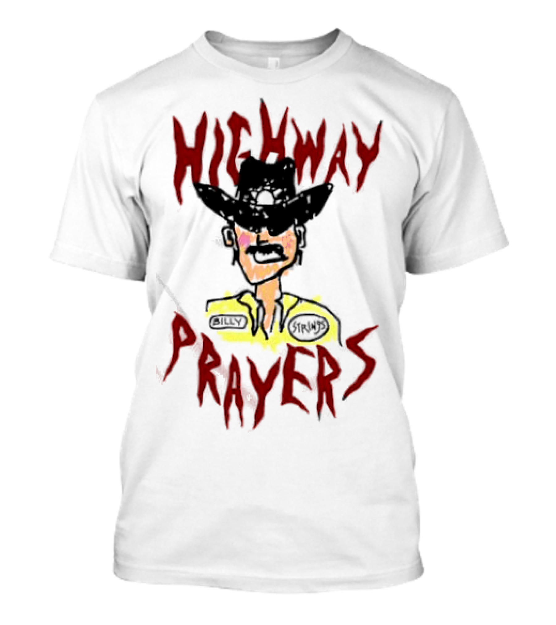 Highway Prayers Cowboy Sheriff With Billy Strings Badge T-Shirt