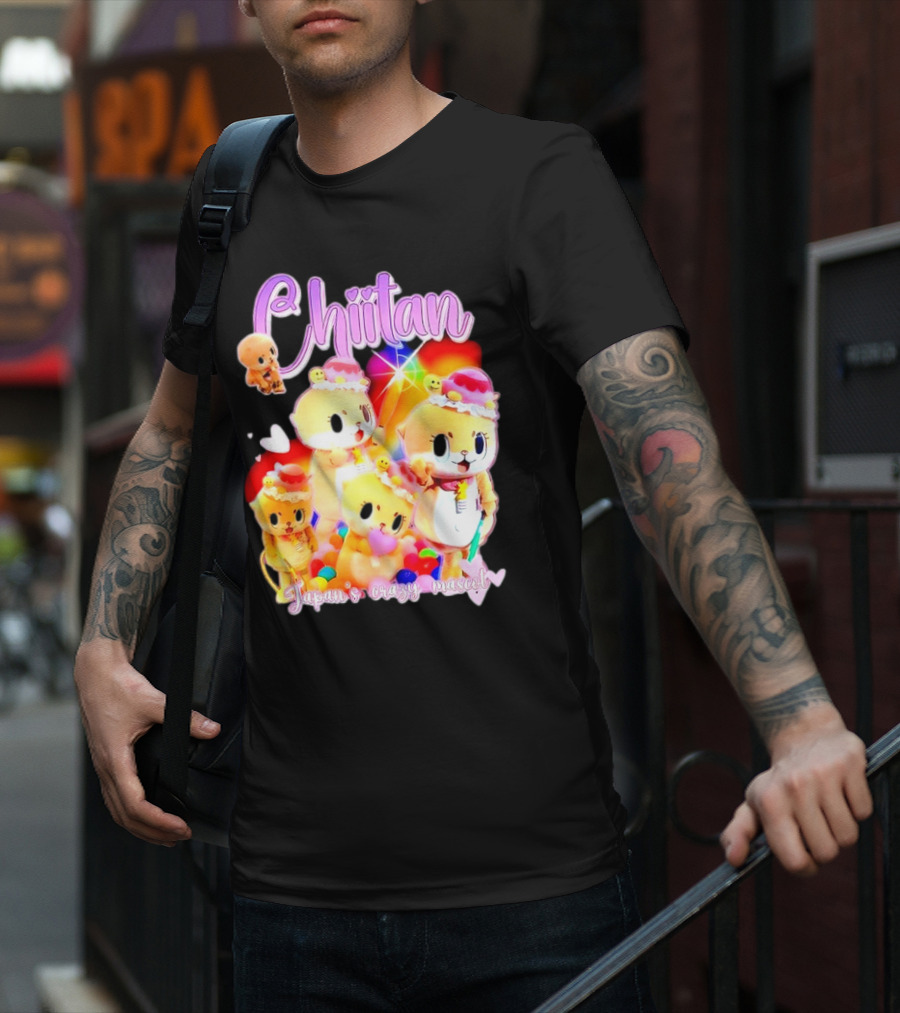 Chiitan Japan's Crazy Mascot Hinged Tweets T-Shirt