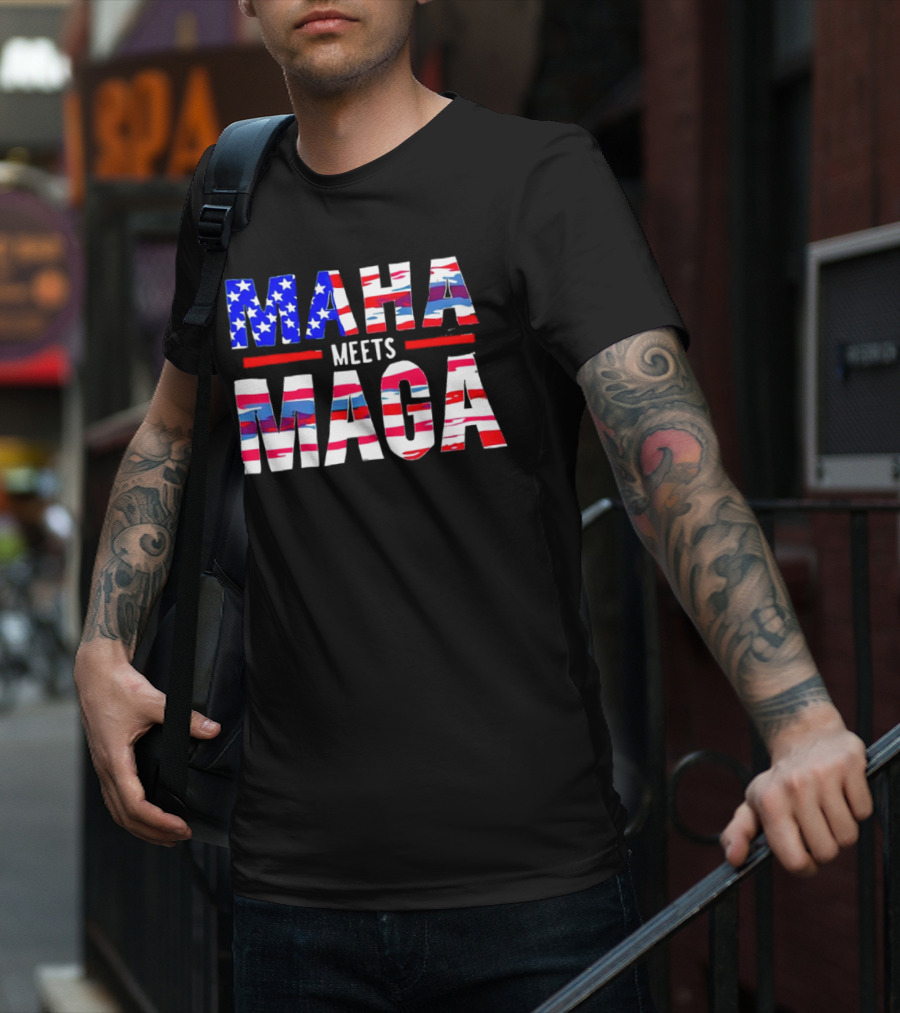 MAHA Meets MAGA US Flag T-Shirt