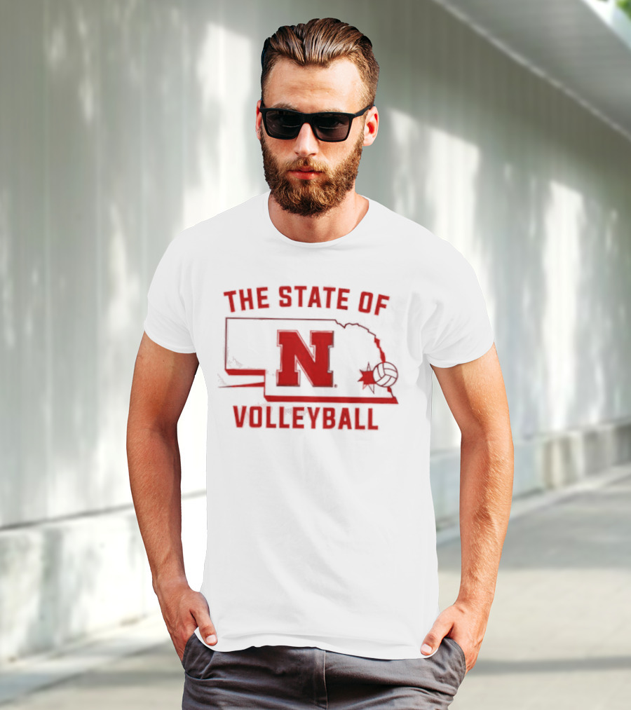 Nebraska Cornhuskers The State Of Volleyball T-Shirt