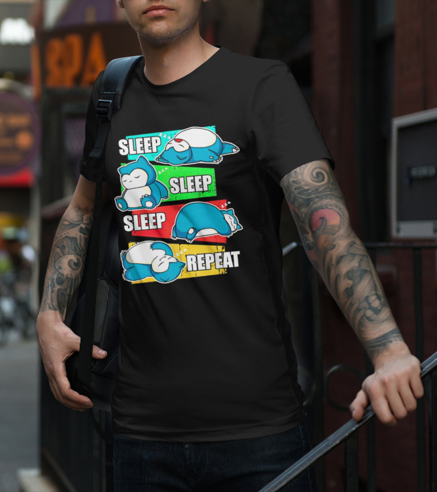 Sleep Sleep Sleep Repeat Snorlax Pokémon Life T-Shirt