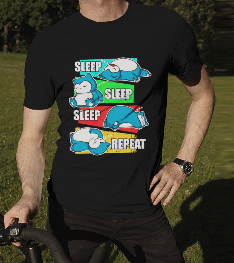 Sleep Sleep Sleep Repeat Snorlax Pokémon Life T-Shirt