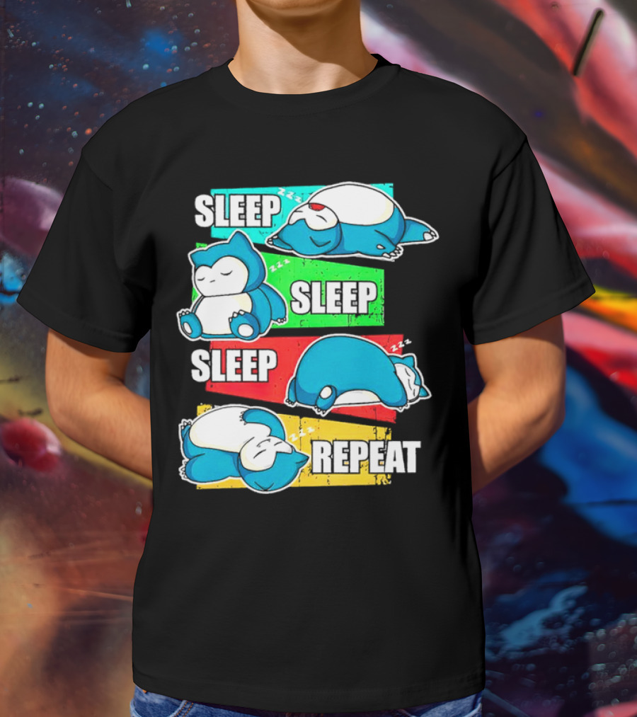 Sleep Sleep Sleep Repeat Snorlax Pokémon Life T-Shirt