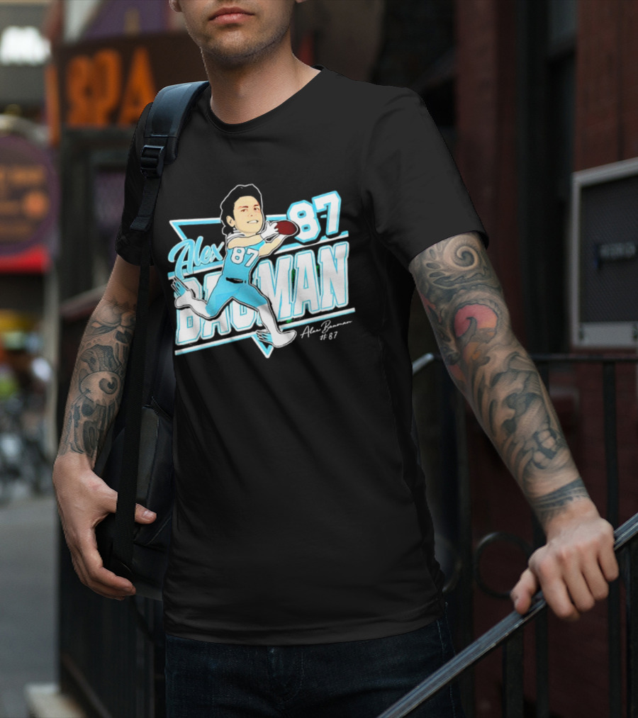 Tulane Green Wave Alex Bauman 87 Cartoon Football Character T-Shirt