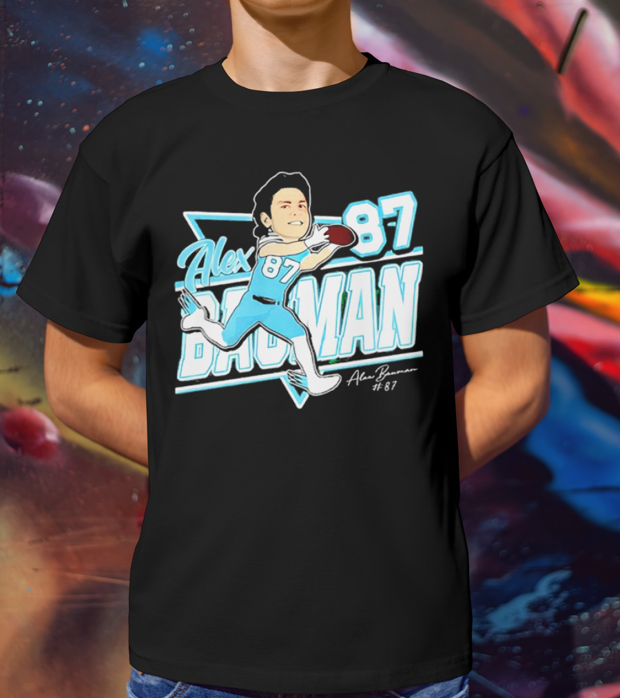 Tulane Green Wave Alex Bauman 87 Cartoon Football Character T-Shirt