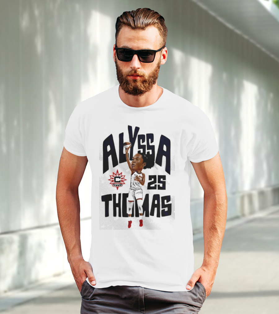 Alyssa Thomas 25 Connecticut Sun Cartoon T-Shirt