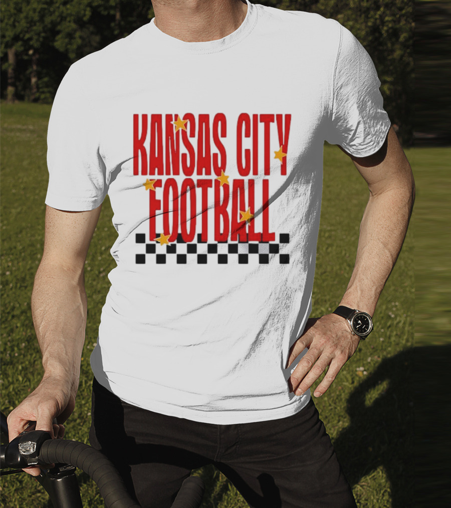 KANSAS CITY FOOTBALL Red Stars Checkerboard Deep Heather T-Shirt