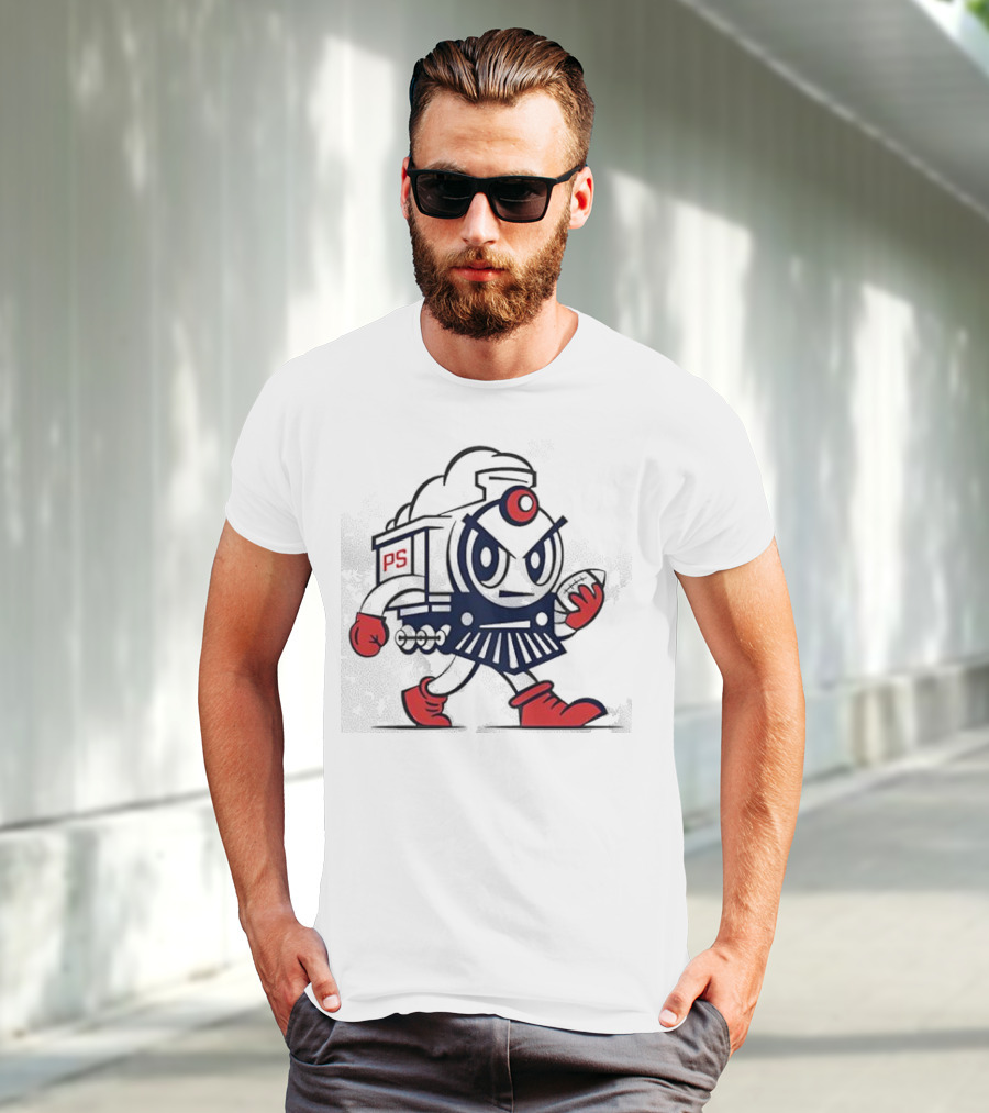 Pate State PS Locomotive Football Mascot T-Shirt