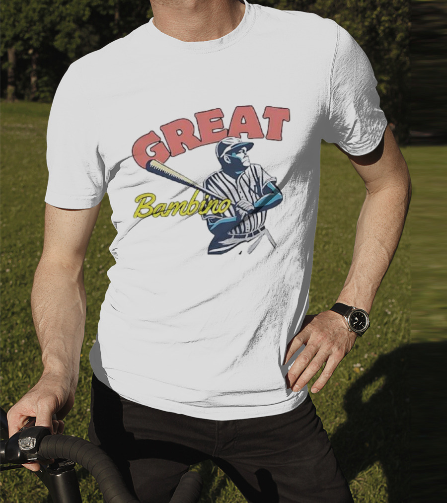 Great Bambino Baseball Legend Iconic Cotton Crew T-Shirt