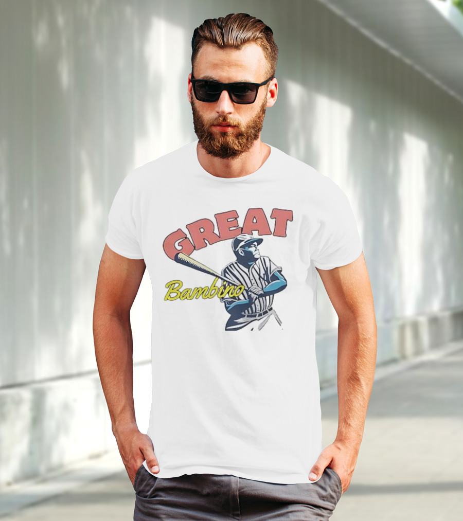 Great Bambino Baseball Legend Iconic Cotton Crew T-Shirt