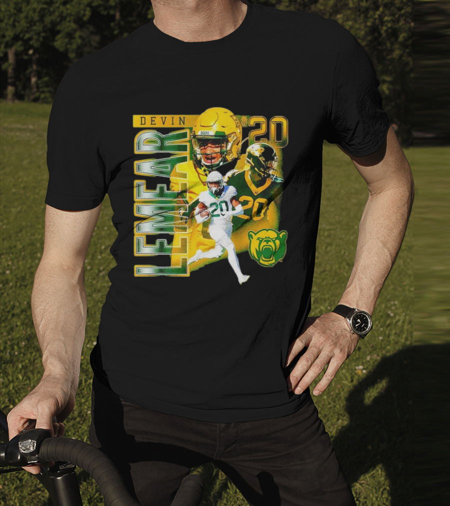 Devin Lemear 20 Baylor Bears Football Player Collage T-Shirt