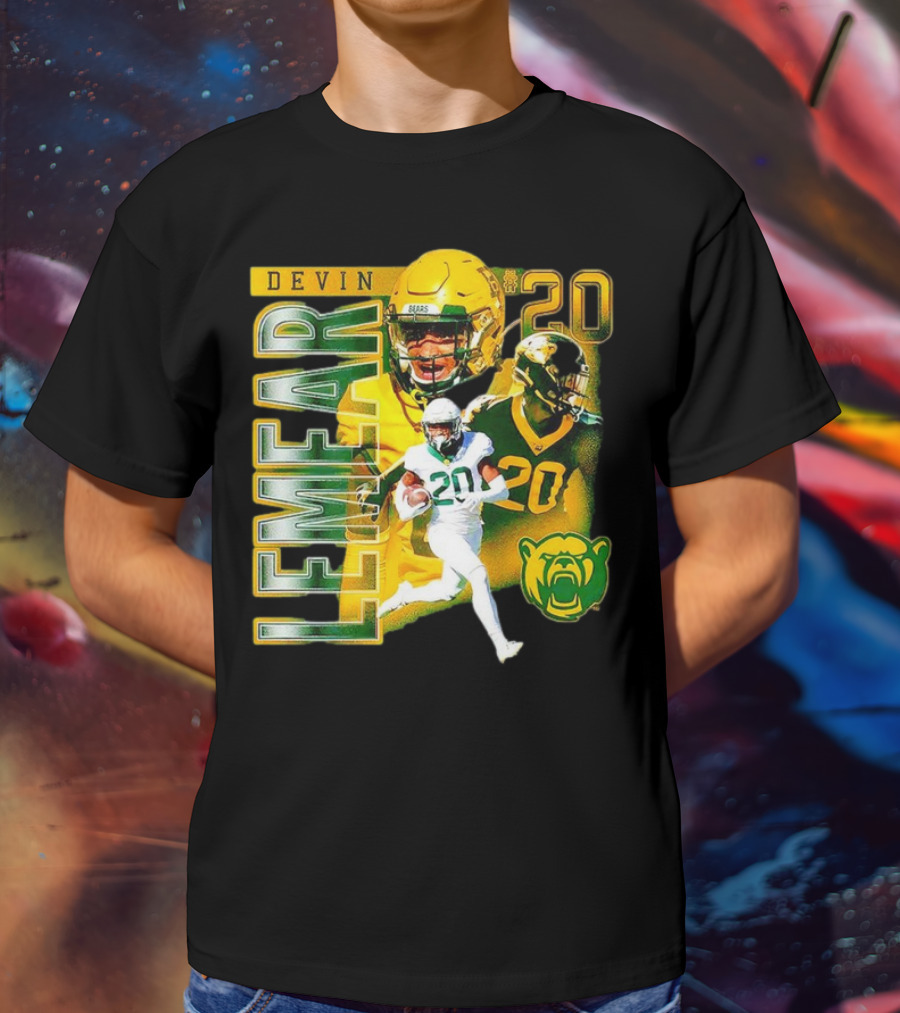 Devin Lemear 20 Baylor Bears Football Player Collage T-Shirt