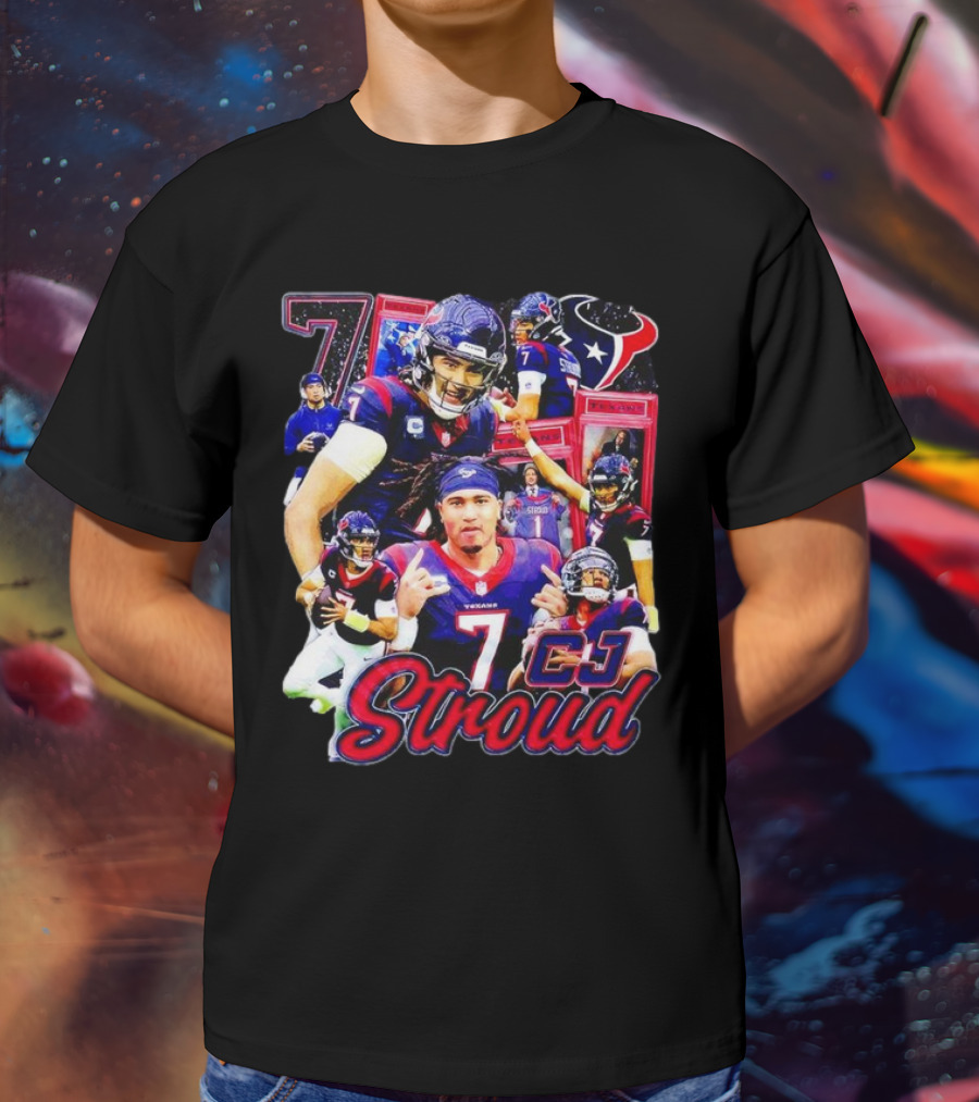 CJ Stroud Houston Texans 7 NFL Football Retro T-Shirt