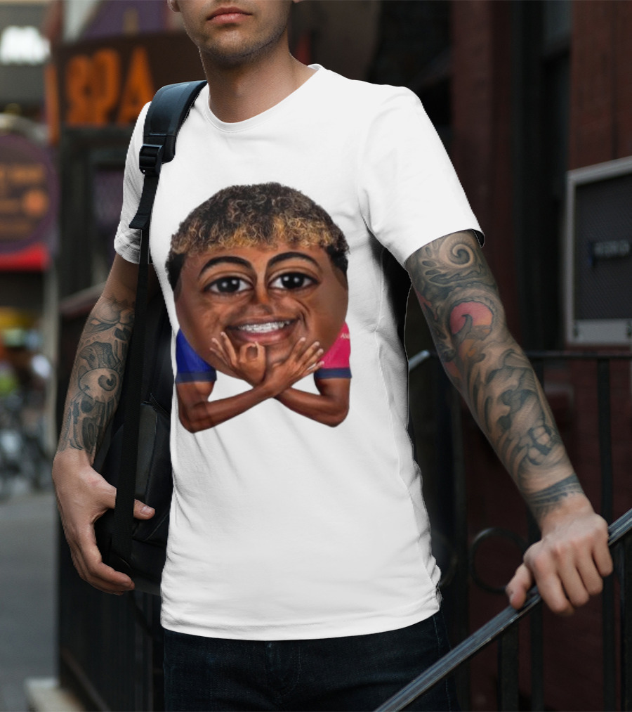 FC Barcelona Lamine Yamal Meme Big Head Funny Soccer Player T-Shirt