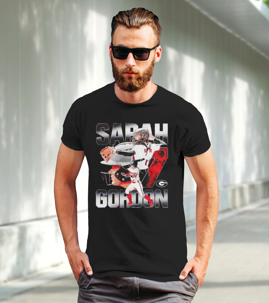 Sarah Gordon 7 Georgia Bulldogs T-Shirt