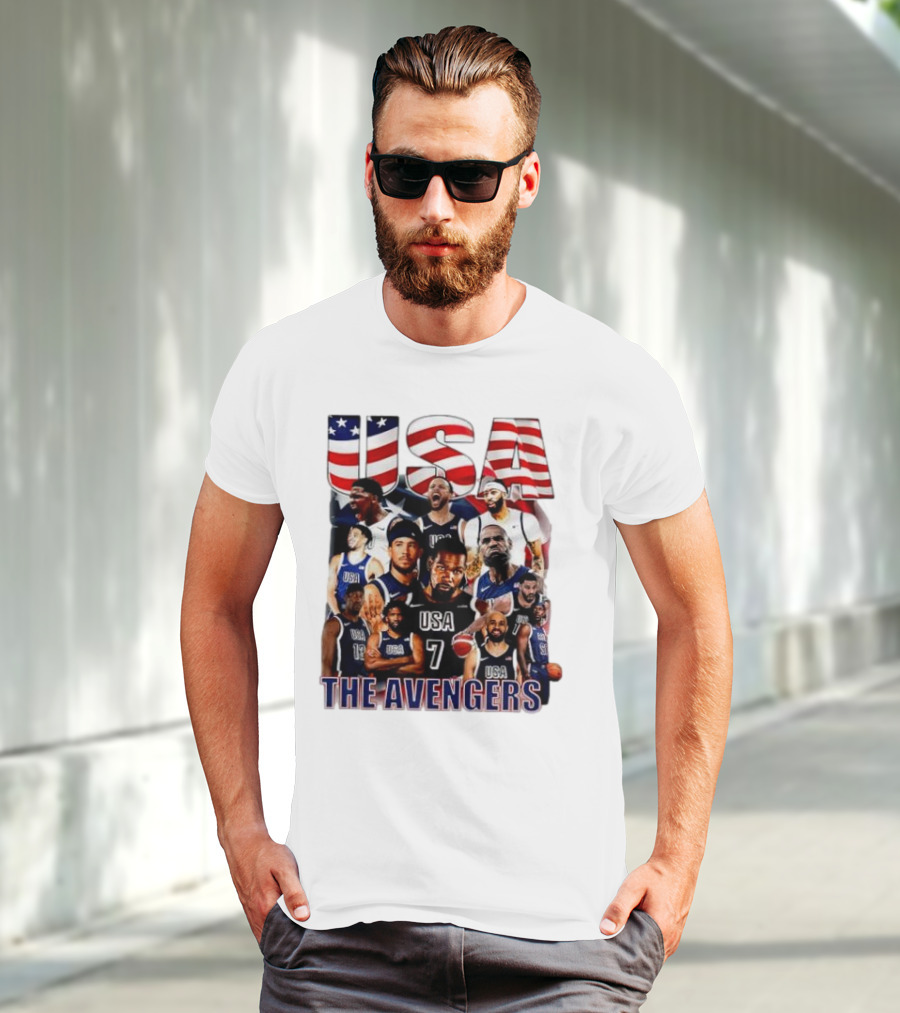 USA The Avengers All Team Players Basketball Stars T-Shirt