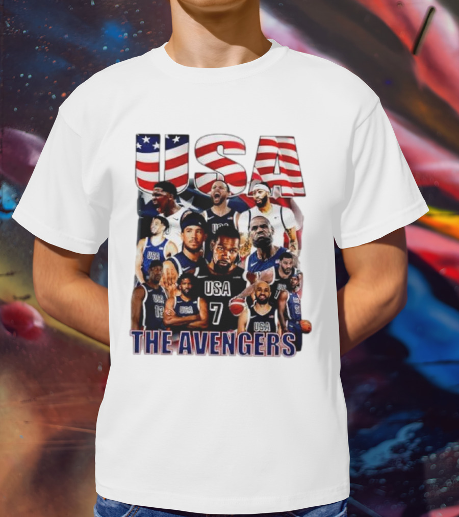 USA The Avengers All Team Players Basketball Stars T-Shirt