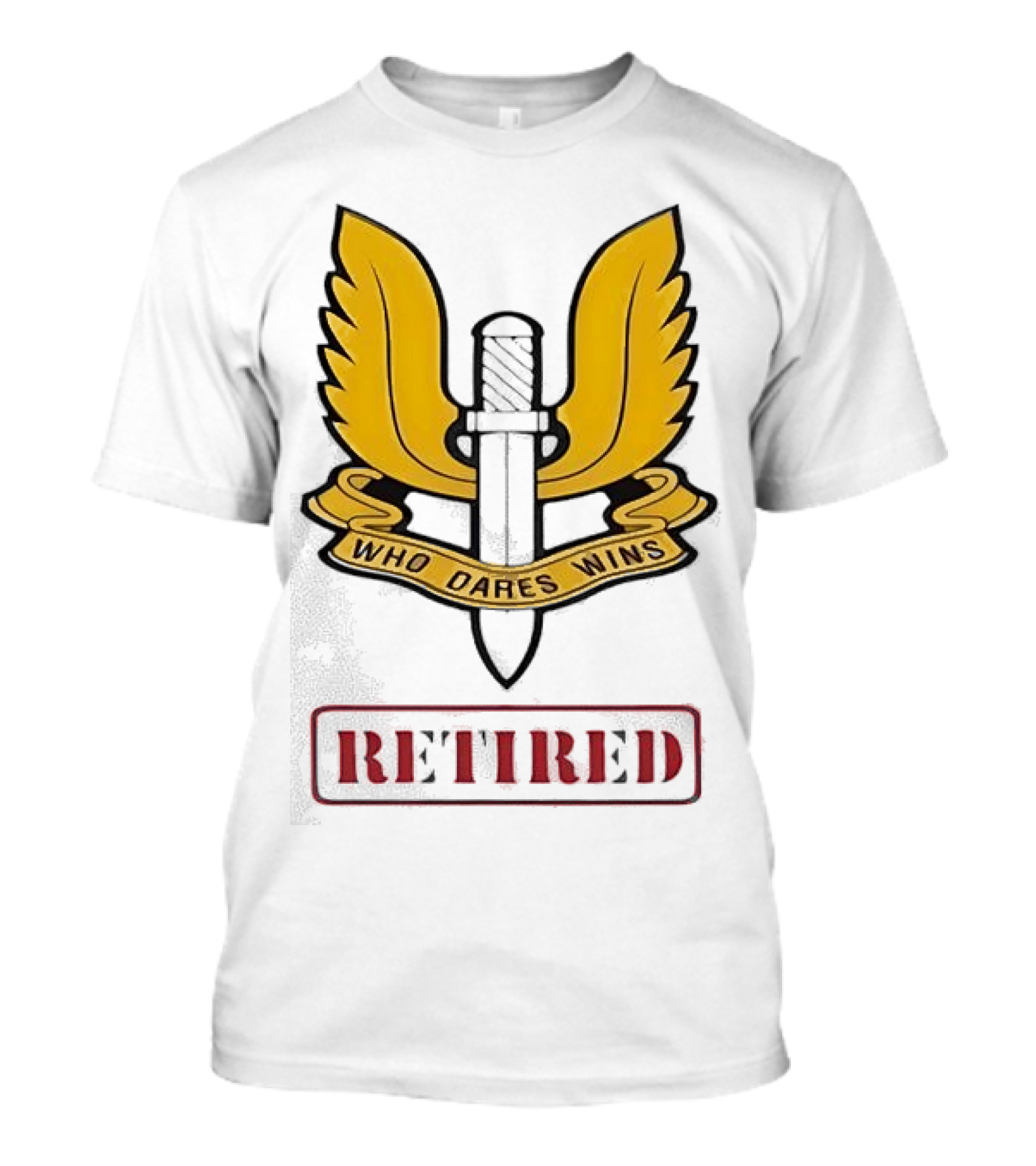 Who Dares Wins Retired SAS Regiment Badge T-Shirt