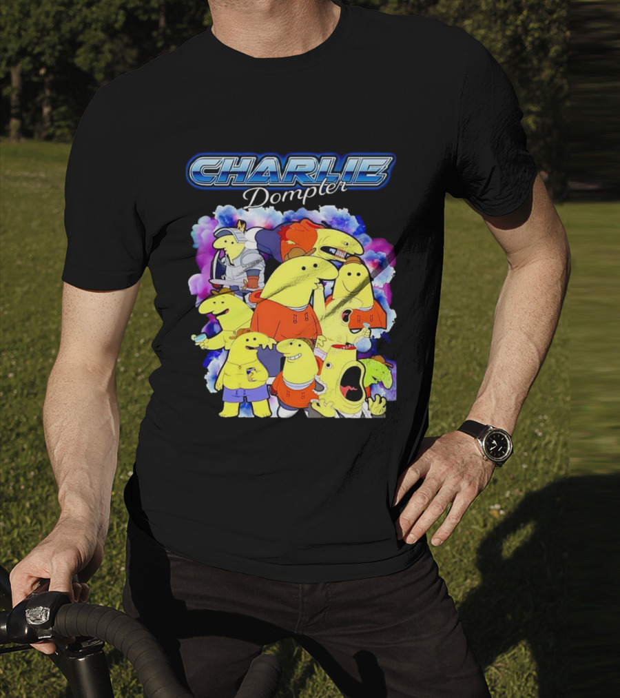 Charlie Dompler Colorful Cartoon Characters T-Shirt