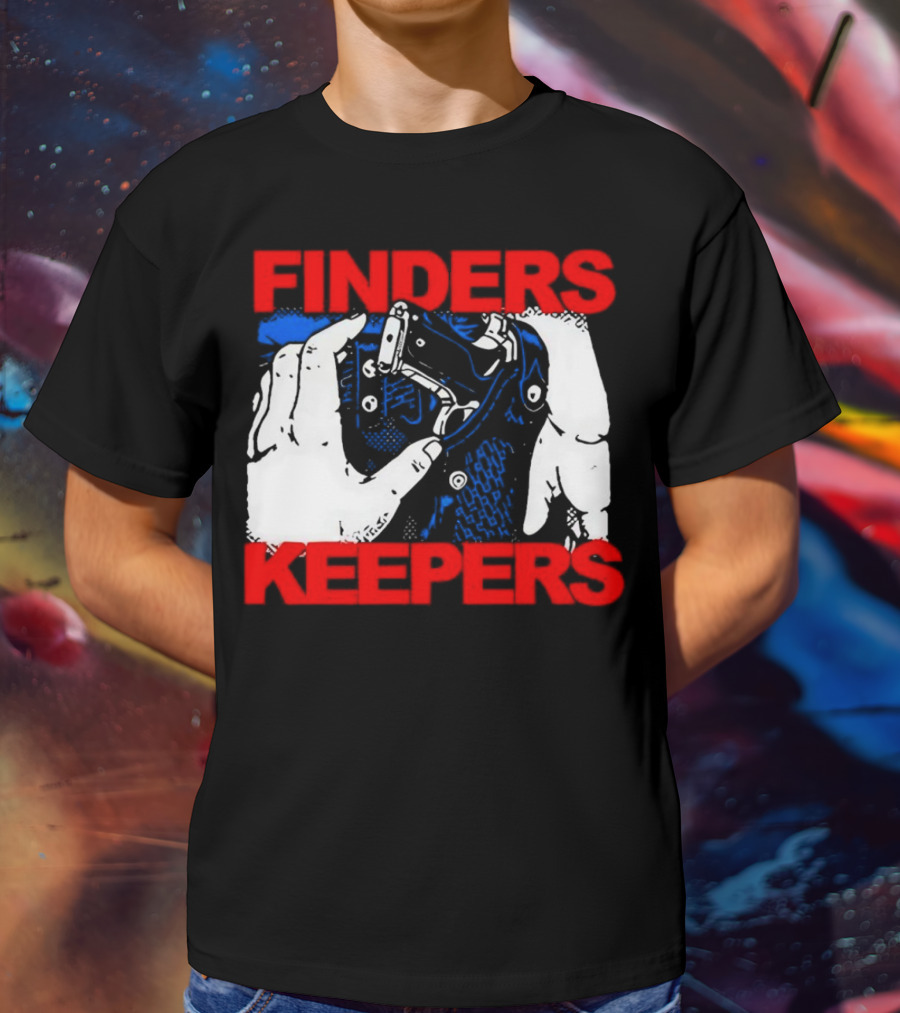 Finders Keepers Gun In Holster Pop T-Shirt