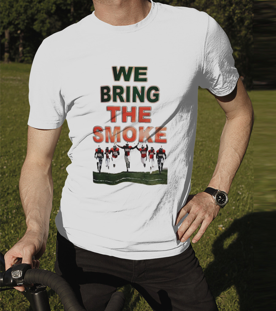 We Bring The Smoke Football Team Players Running With 305 Jerseys T-Shirt