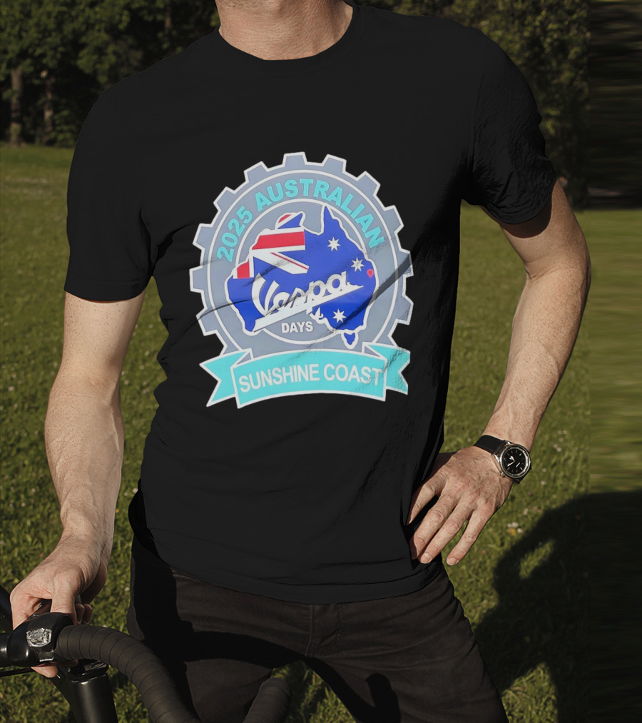 2025 Australian Sunshine Coast Vespa Days Australia Flag T-Shirt