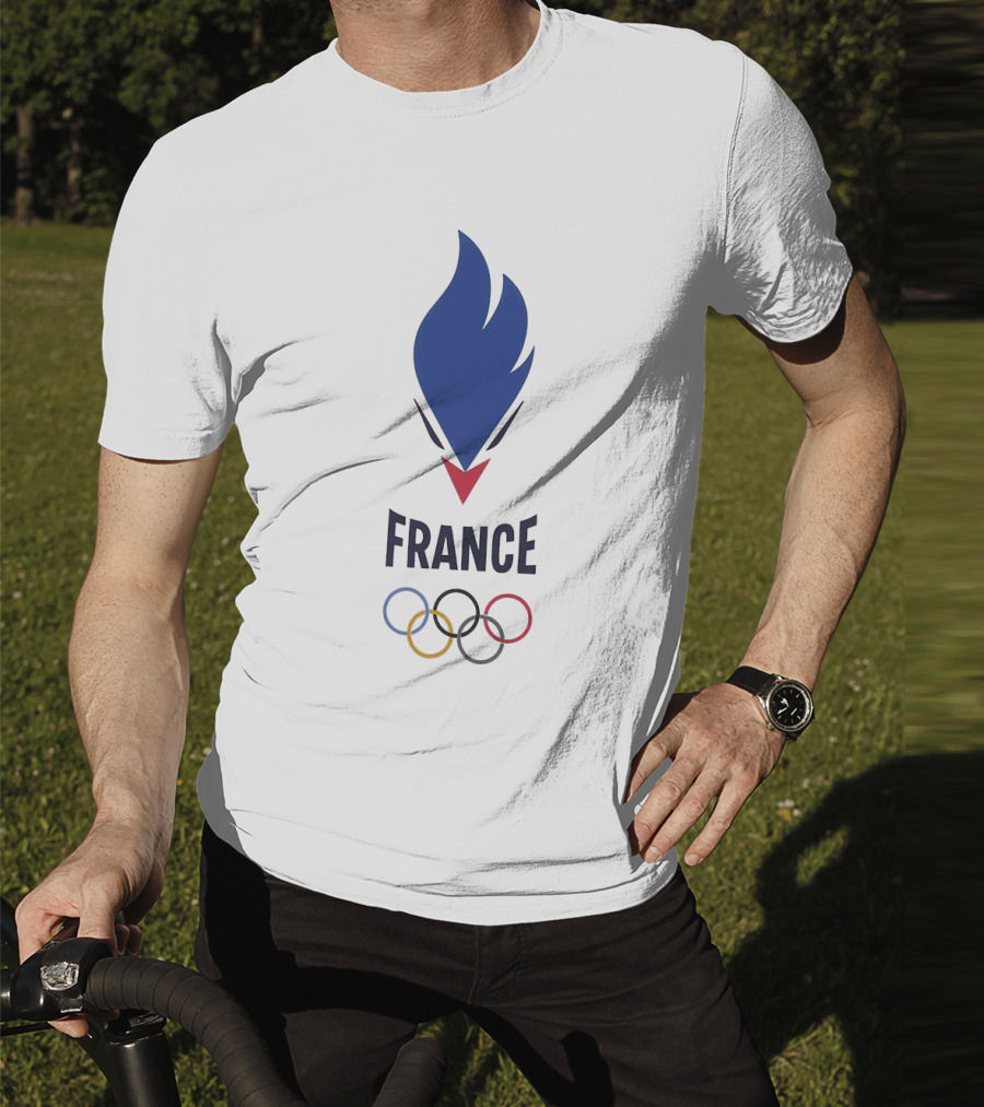 France Olympic Flame And Rings T-Shirt