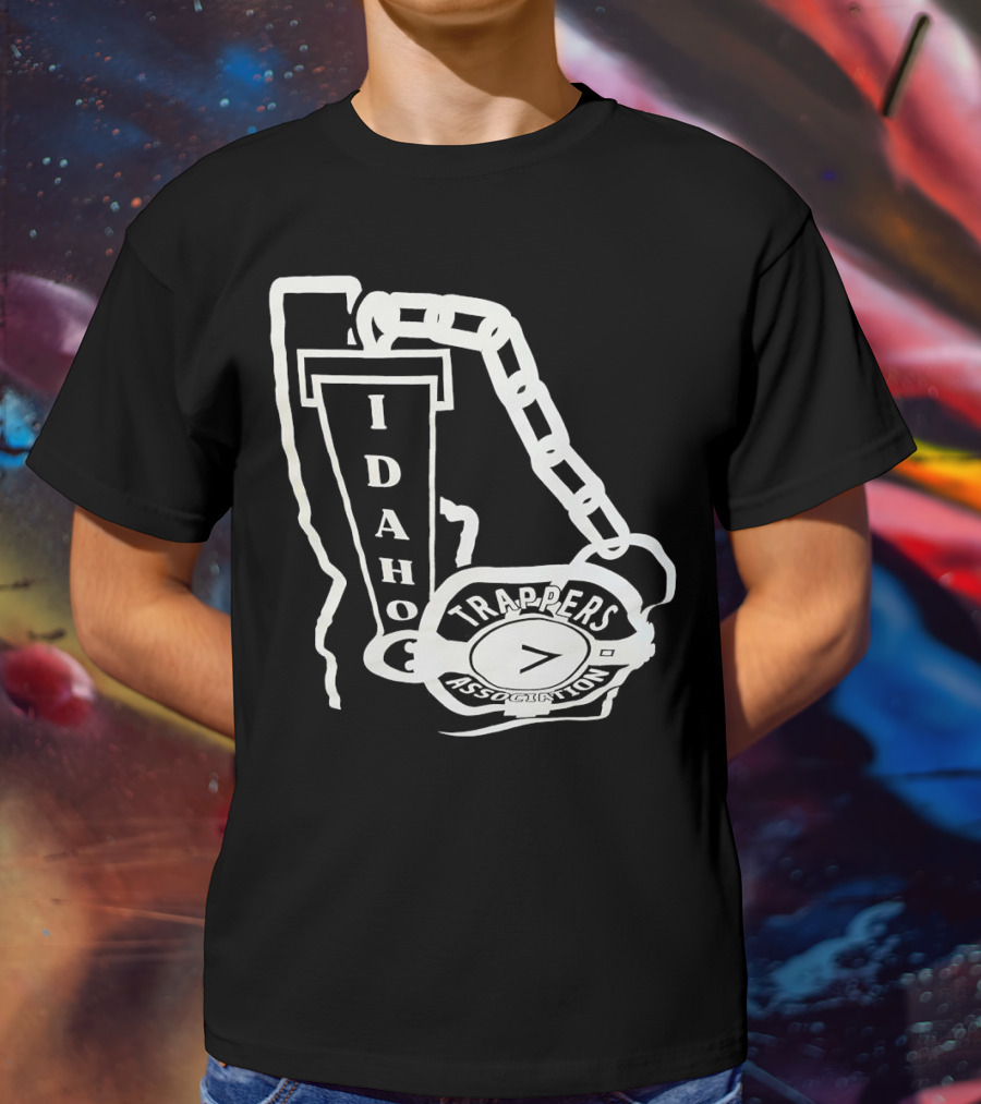 Idaho Trappers Association Logo With Trapper Symbol And Chain T-Shirt