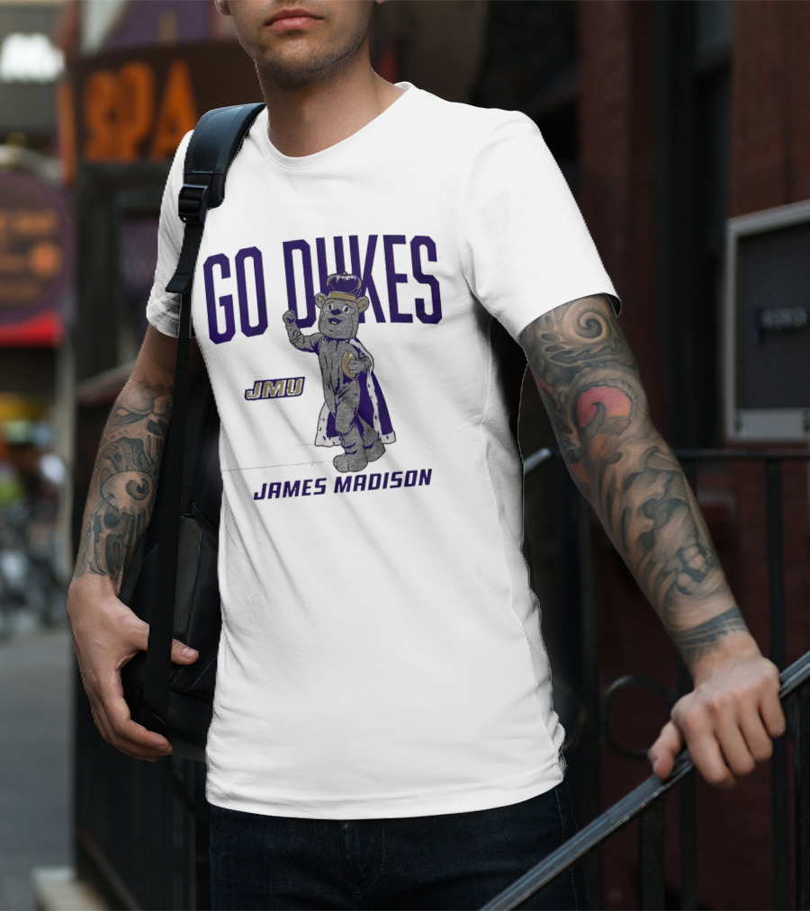 James Madison Dukes JMU Go Dukes Mascot T-Shirt
