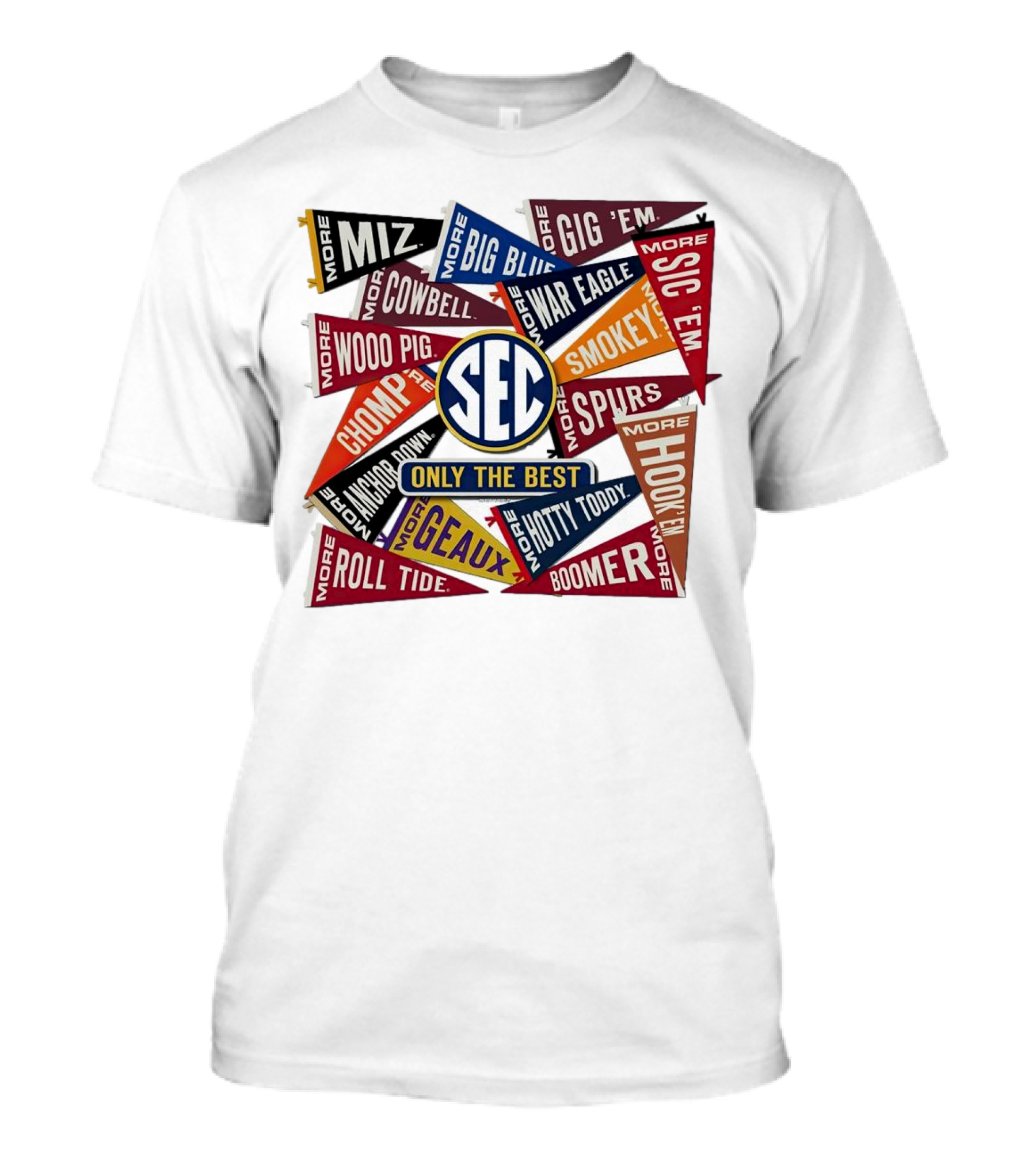 SEC Only The Best Mizzou Tigers More Pennants T-Shirt