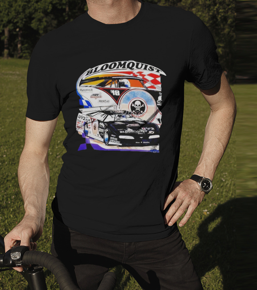 Bloomquist Dirt Late Model Champion 1998 Racing Skull T-Shirt