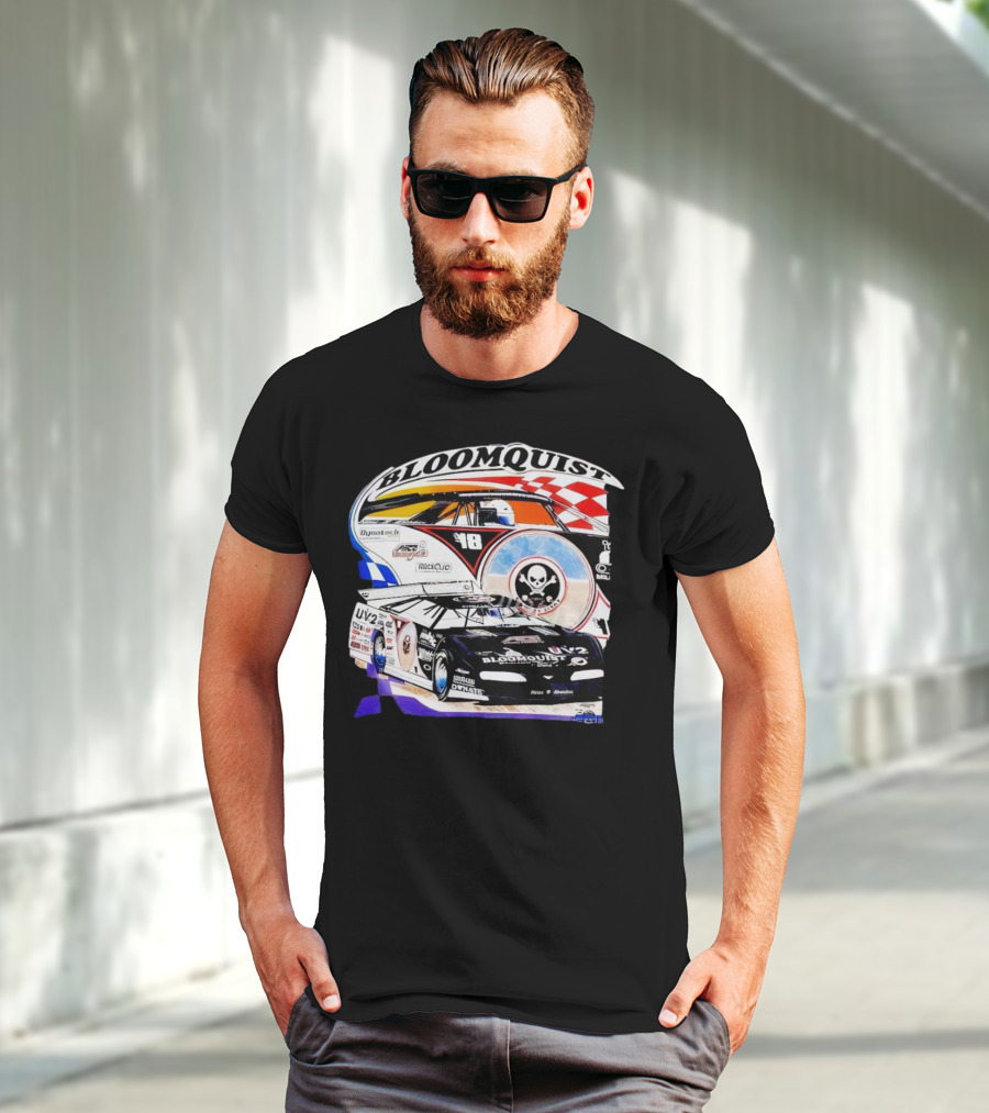 Bloomquist Dirt Late Model Champion 1998 Racing Skull T-Shirt