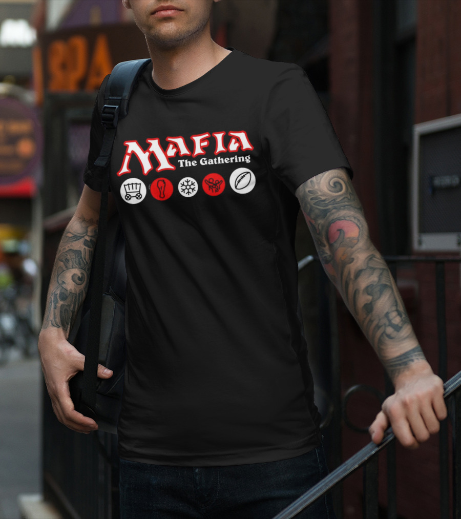 Mafia The Gathering Wagon Foot Ice Football Rugby T-Shirt