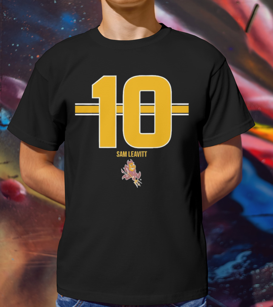 Sam Leavitt 10 Arizona State Sun Devils Football Player Iconic T-Shirt