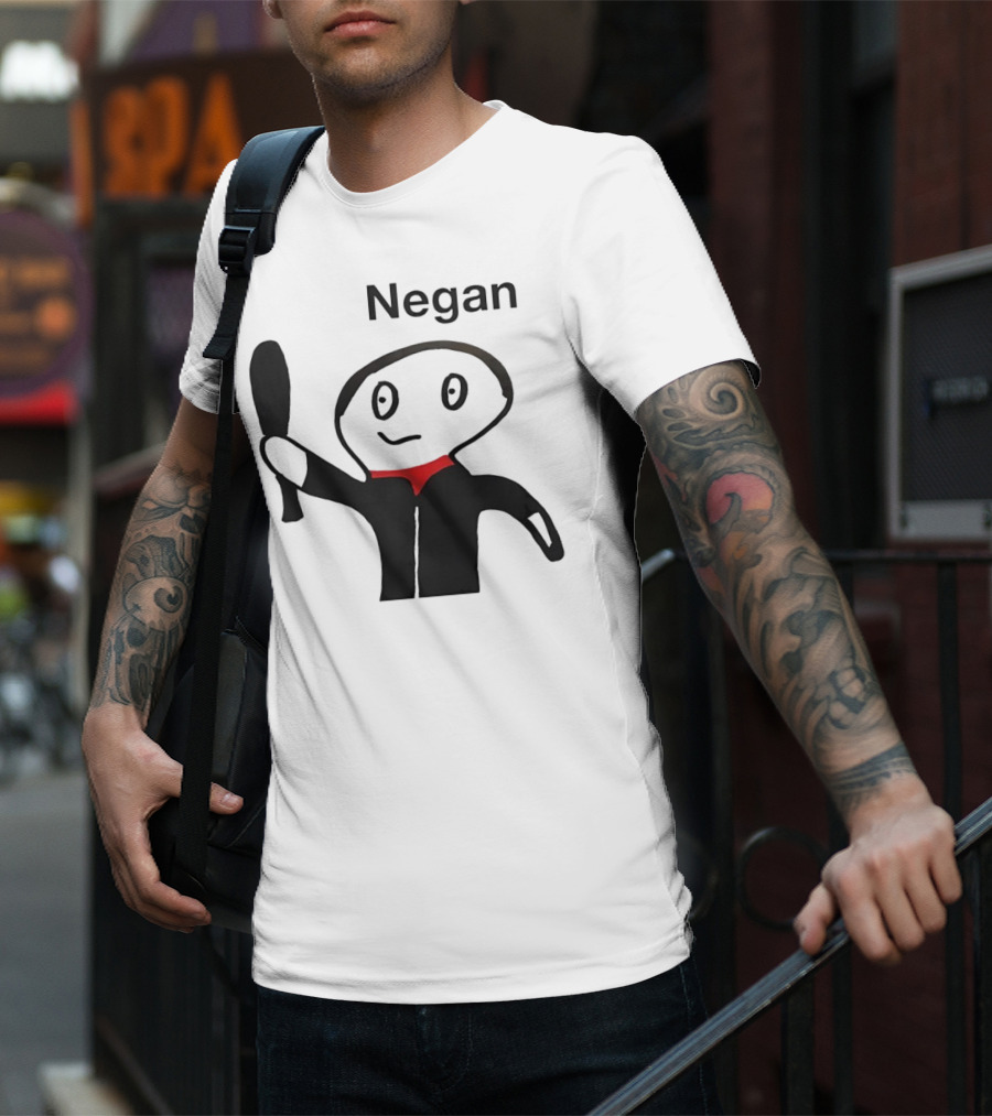 Negan Character With Bat From The Walking Dead T-Shirt