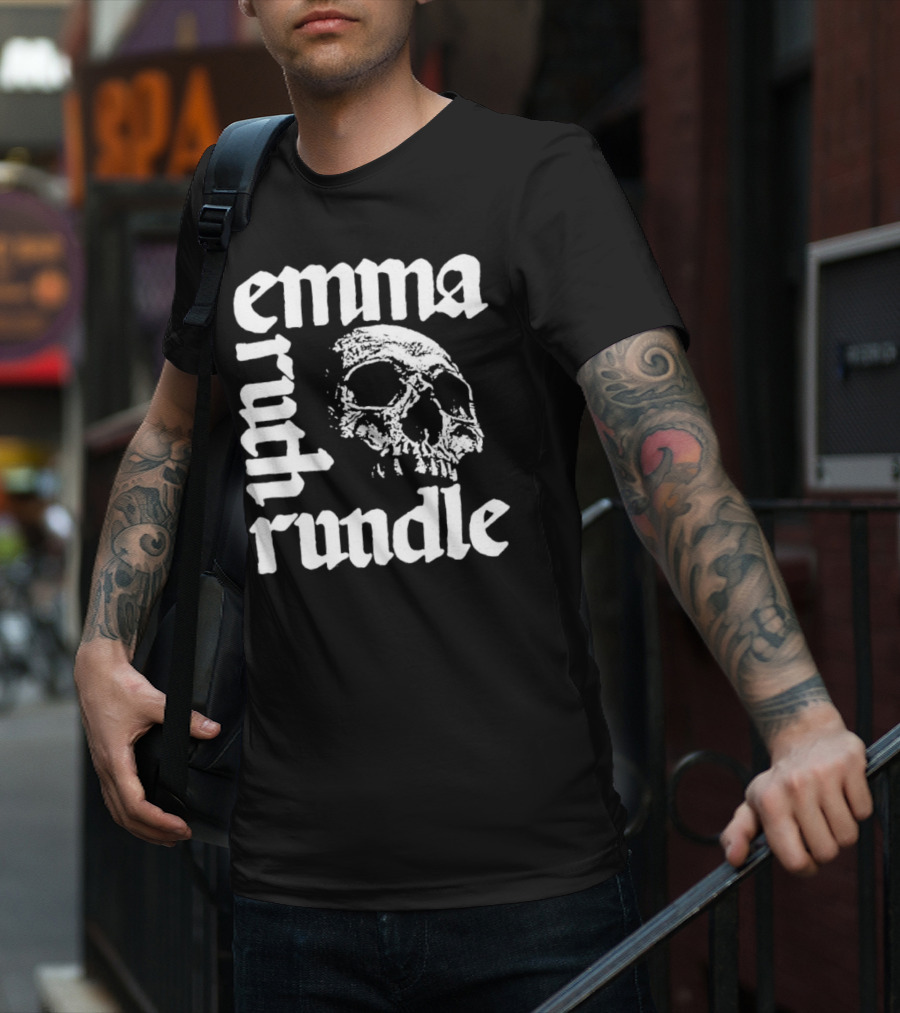 Emma Ruth Rundle Skull Art Patterson Black T-Shirt