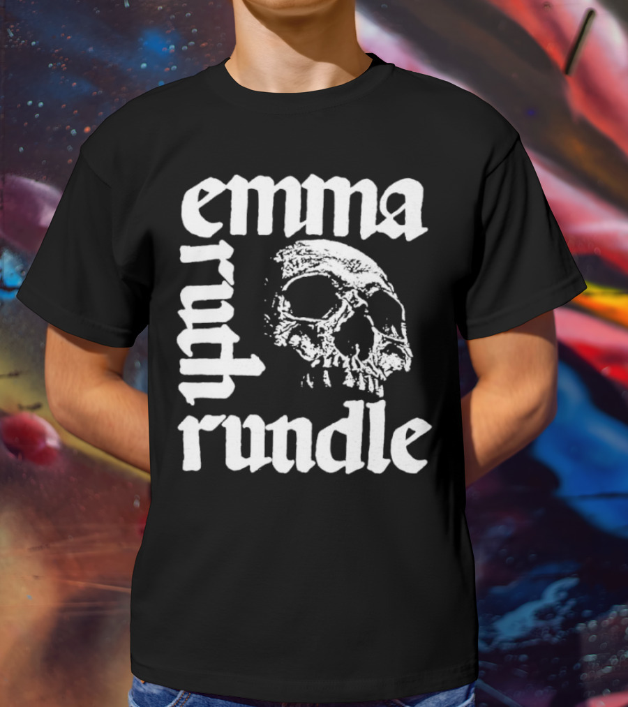 Emma Ruth Rundle Skull Art Patterson Black T-Shirt