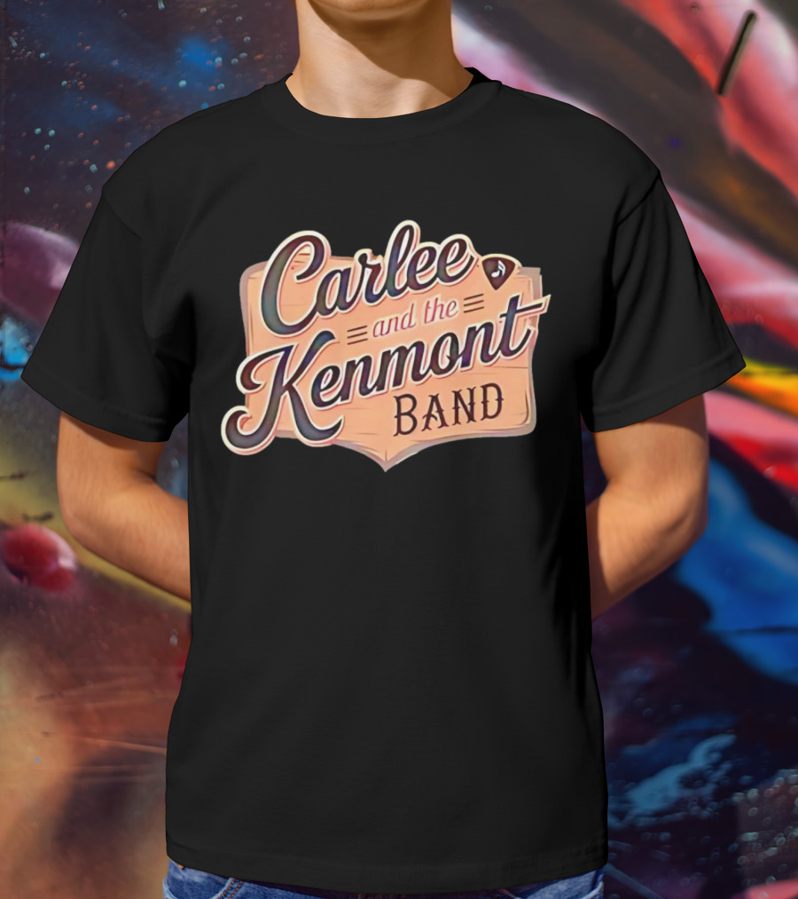 Carlee And The Kenmont Band Retro Sign With Guitar Pick T-Shirt