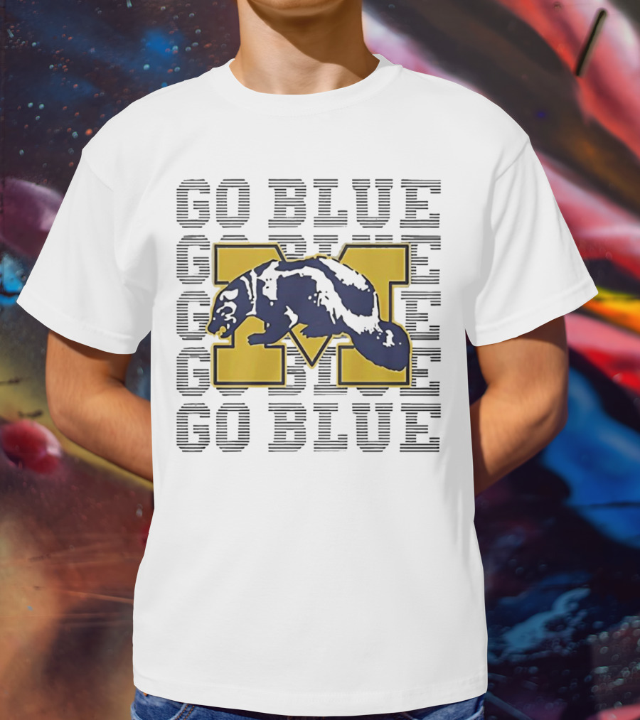 Go Blue Michigan Wolverines Bear M T-Shirt