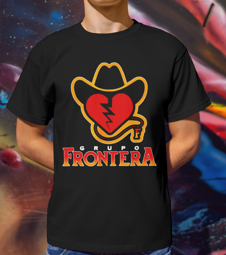 Grupo Frontera Mexican Heart Cowboy Hat Logo Music Musica Mexico T-Shirt