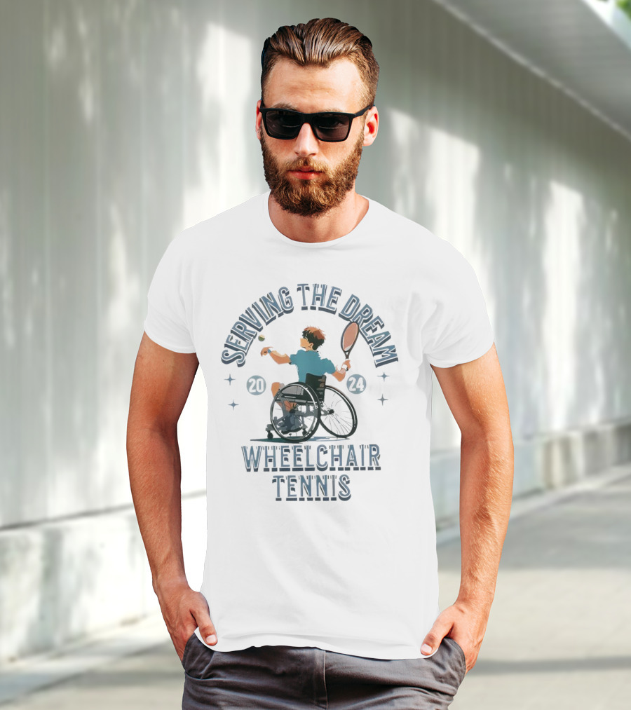 Serving The Dream Wheelchair Tennis T-Shirt