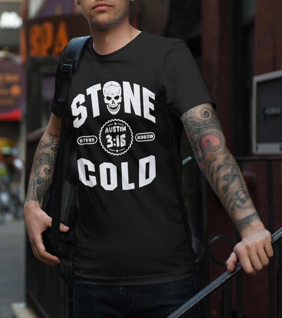 Steve Austin 3:16 Skull Stone Cold WWE T-Shirt