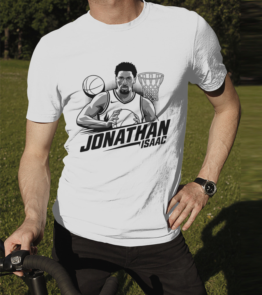 Jonathan Isaac Basketball Player Dunking With Hoop And Ball T-Shirt